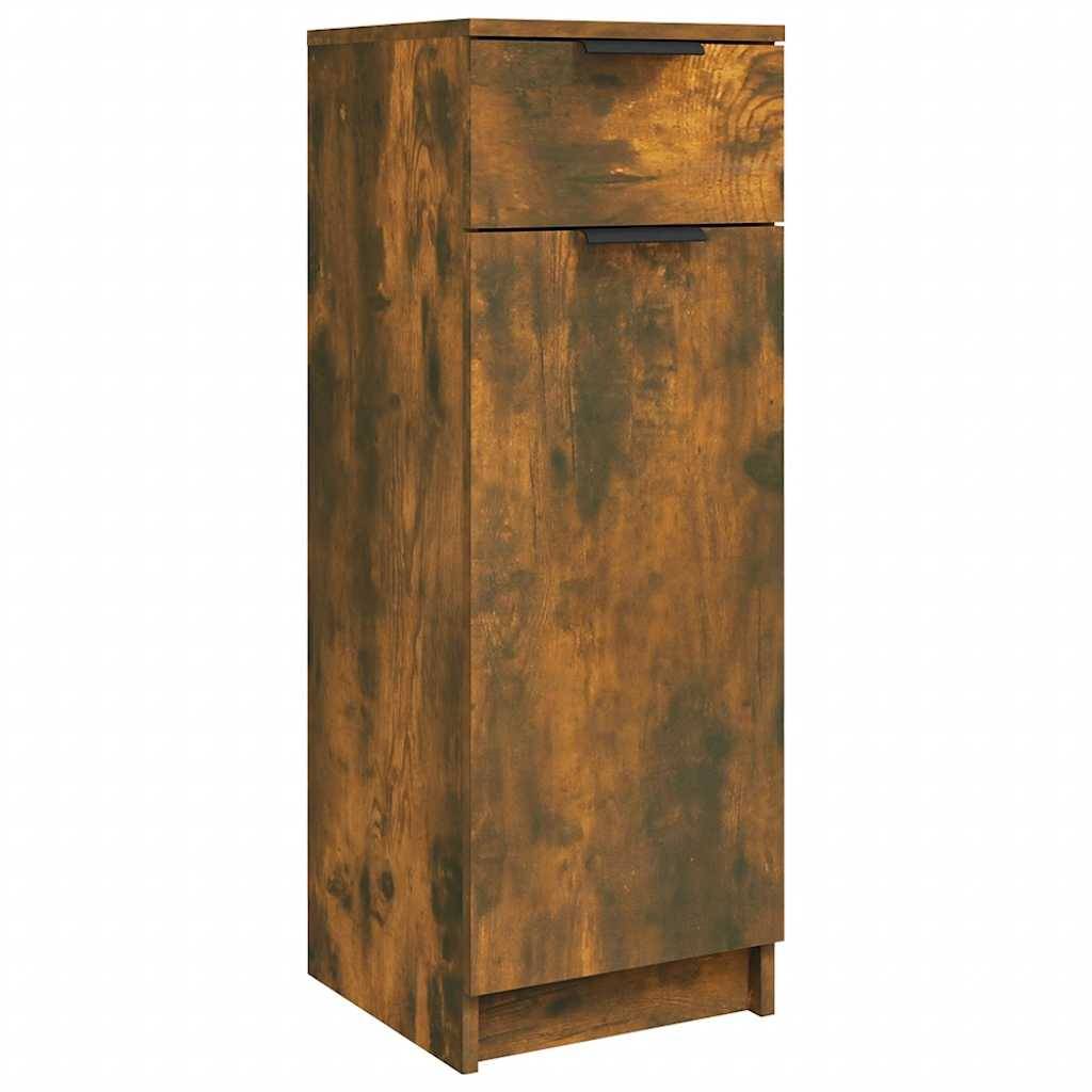 vidaXL Badschrank Räuchereiche 32x34x90 cm Holzwerkstoff