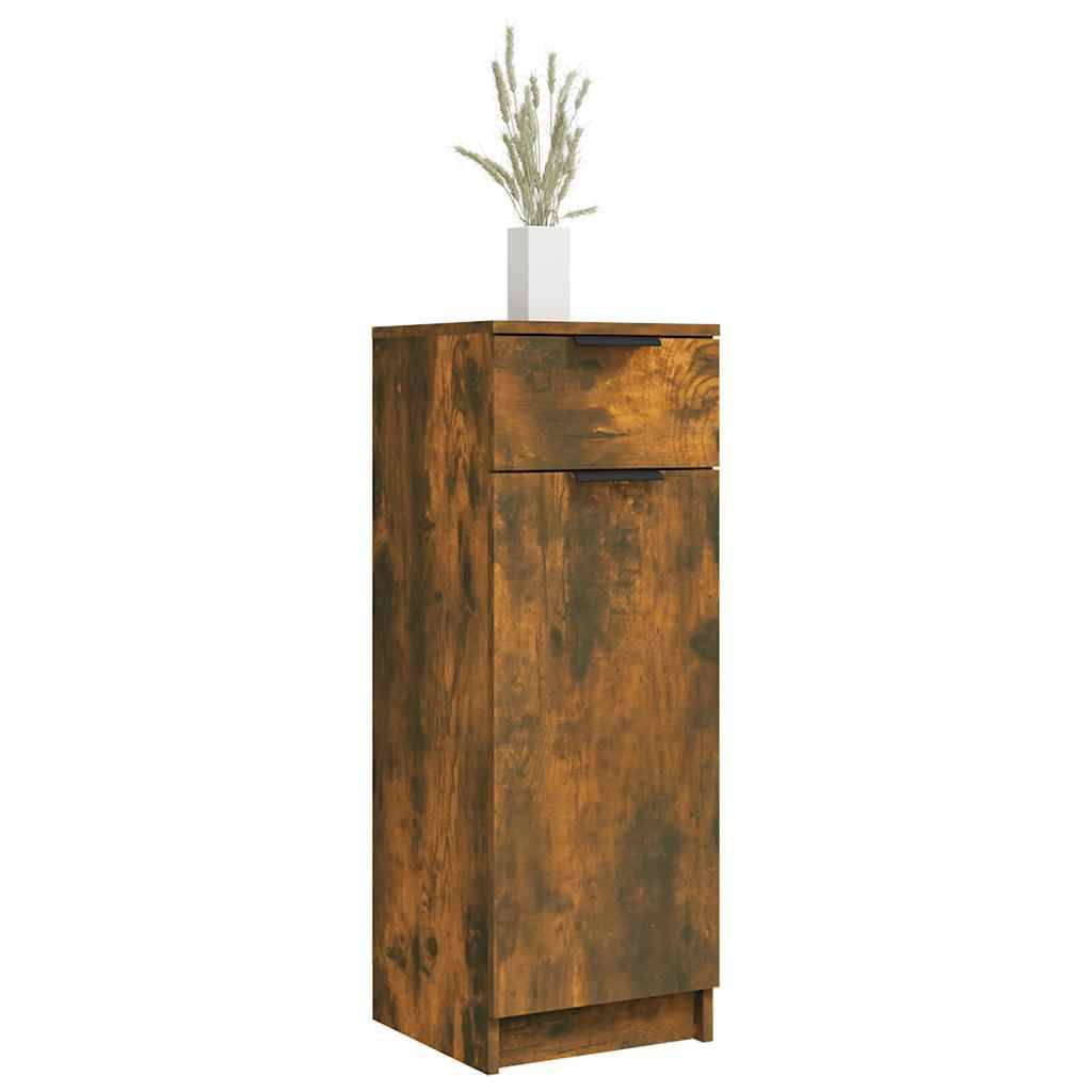 vidaXL Badschrank Räuchereiche 32x34x90 cm Holzwerkstoff