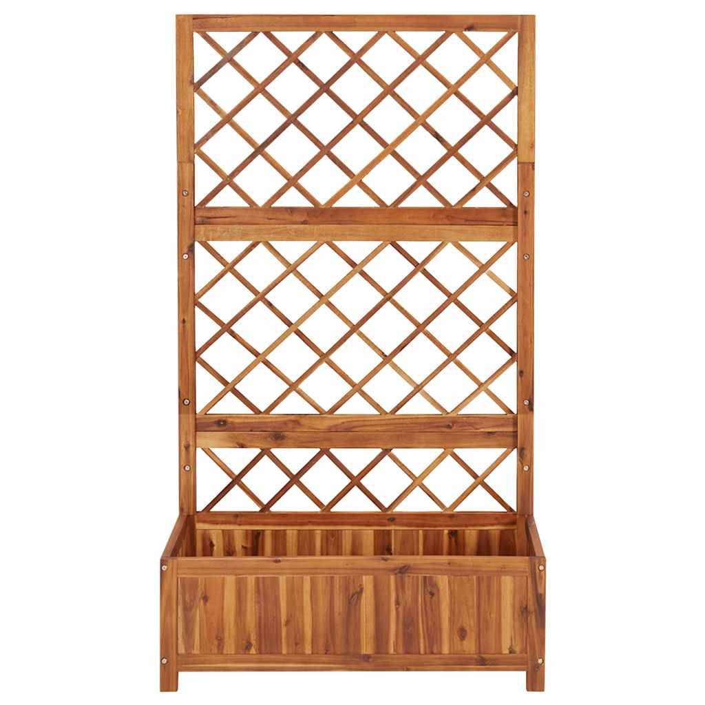 vidaXL Hochbeet mit Spalier 85x38x150 cm Massivholz Akazie