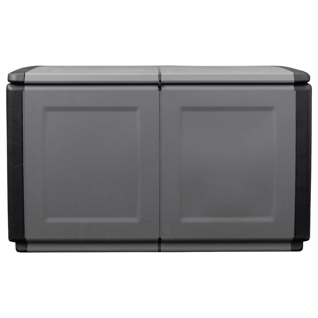 vidaXL Garten-Aufbewahrungsbox 96x53x57 cm 230 L Dunkelgrau Schwarz