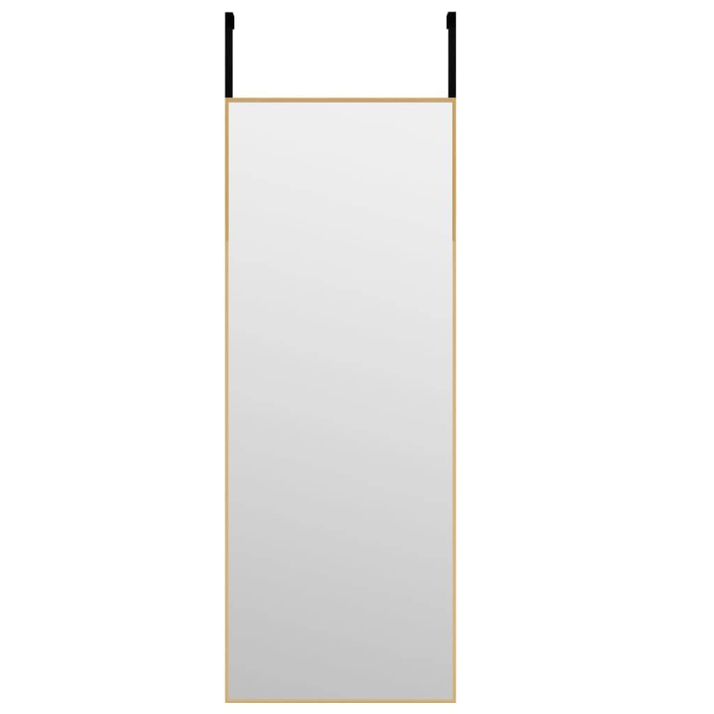 vidaXL Türspiegel Golden 30x80 cm Glas und Aluminium