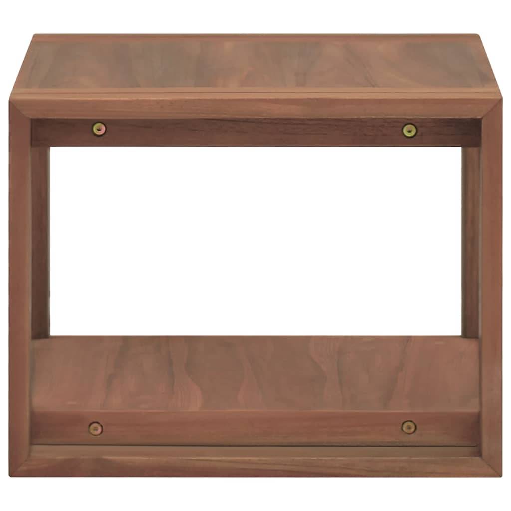 vidaXL Wand-Badregal 45x45x35 cm Massivholz Teak
