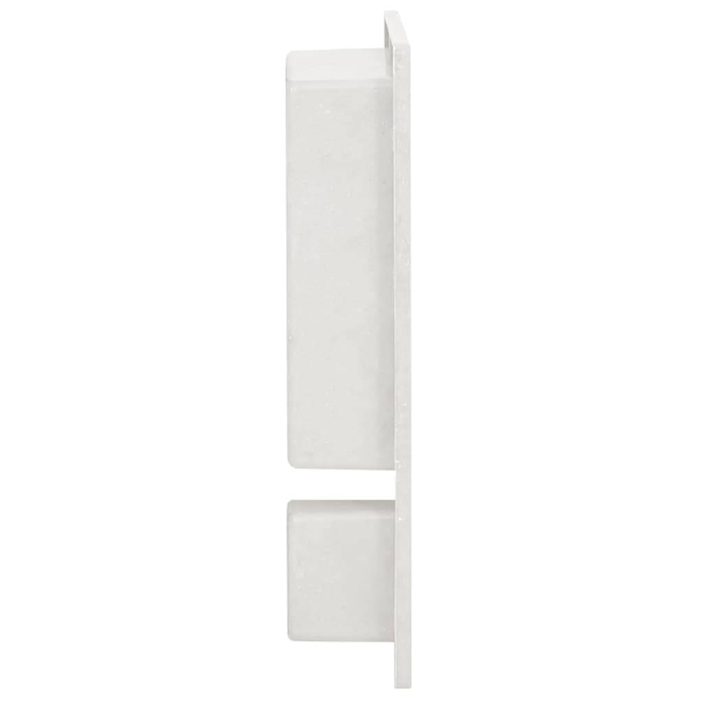 vidaXL Duschnische mit 2 Fächern Mattweiß 41x51x10 cm