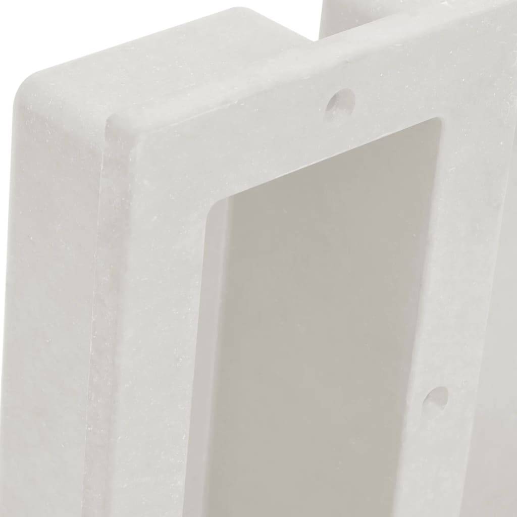 vidaXL Duschnische mit 2 Fächern Mattweiß 41x51x10 cm
