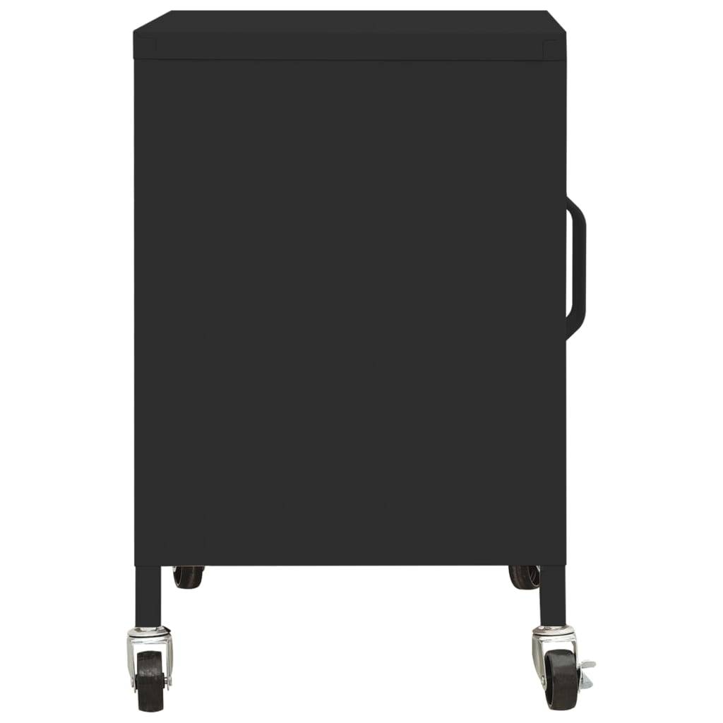 vidaXL Lagerschrank Schwarz 60x35x56 cm Stahl