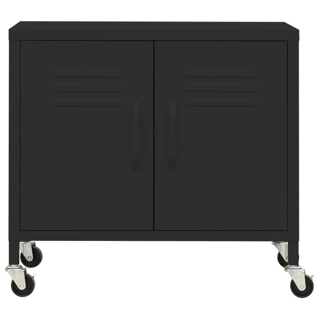 vidaXL Lagerschrank Schwarz 60x35x56 cm Stahl