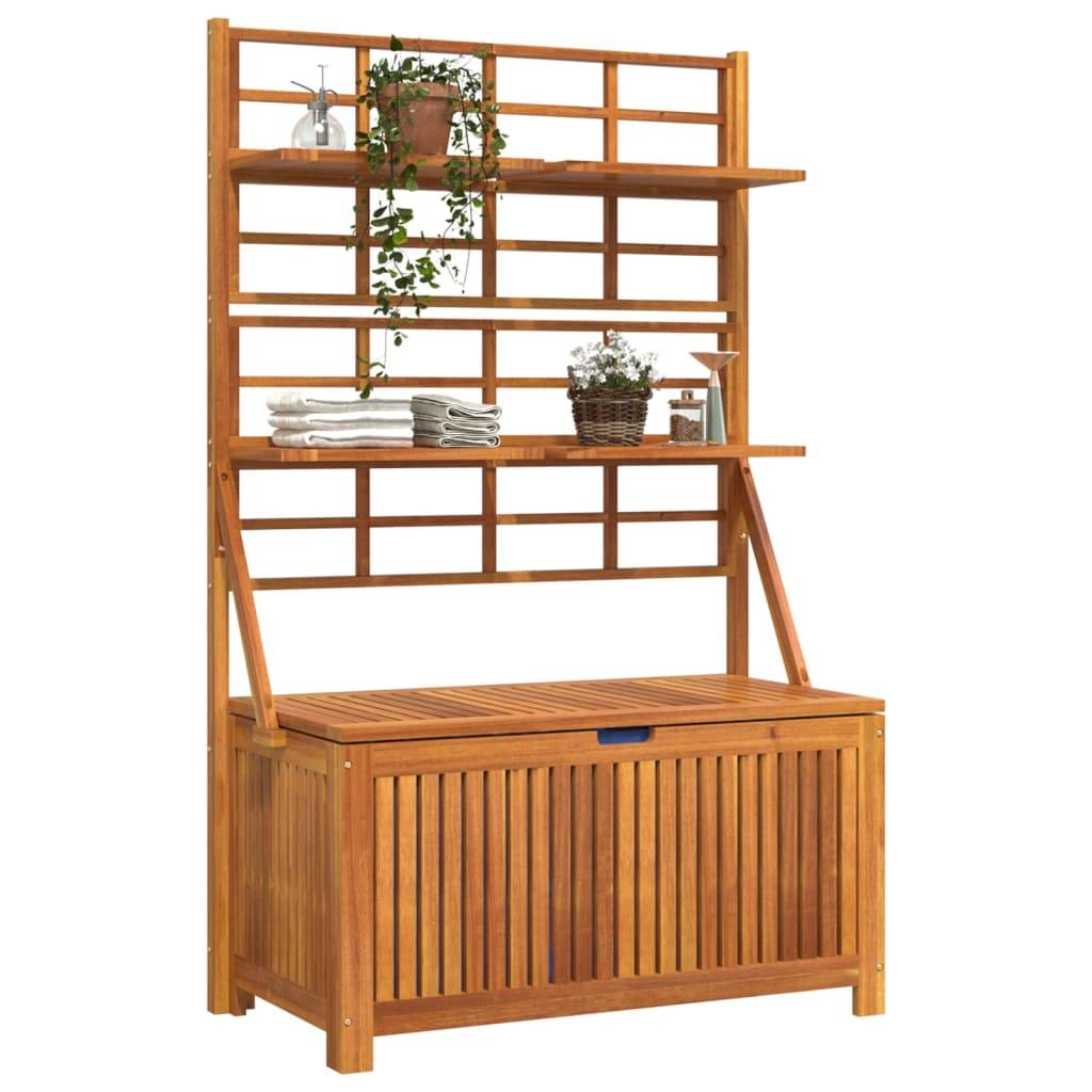 vidaXL Truhe mit Rankgitter 99x50x160 cm Massivholz Akazie