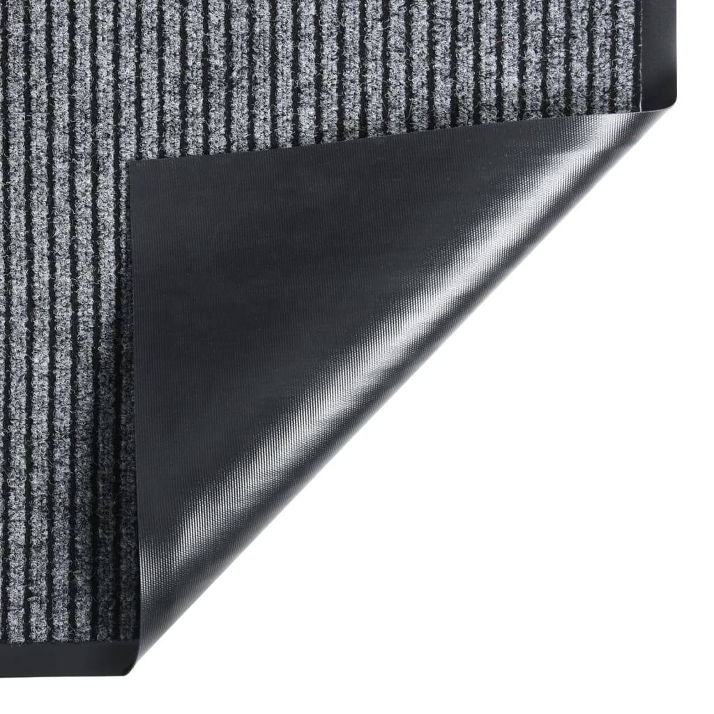 vidaXL Fußmatte Gestreift Grau 60x80 cm