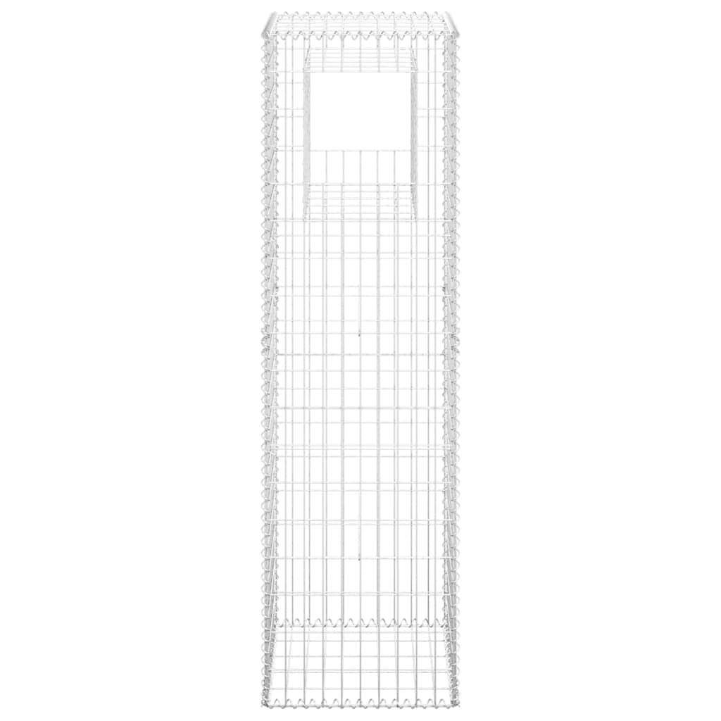 vidaXL Gabionensäulen 2 Stk. 50x50x180 cm Eisen