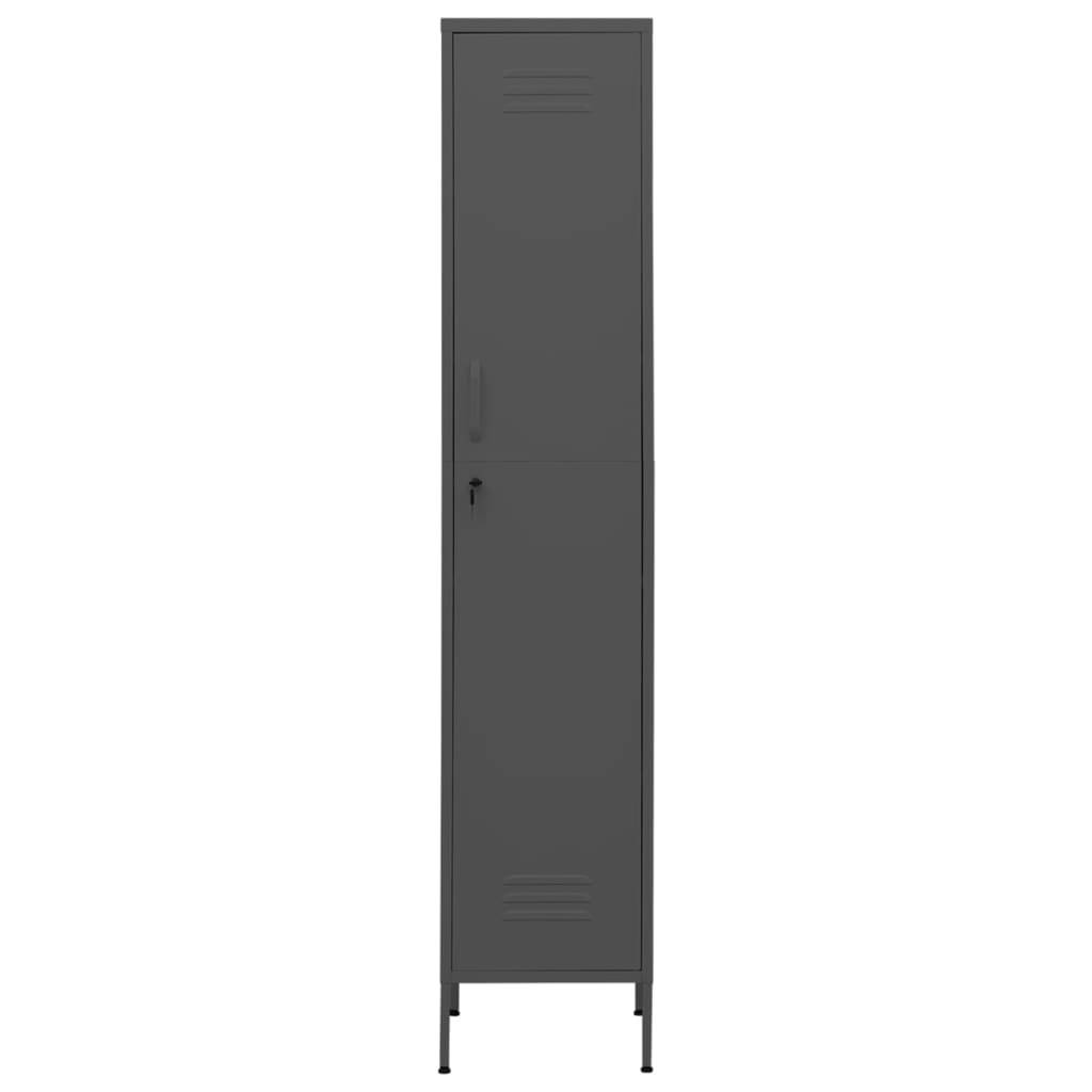 vidaXL Schließfachschrank Anthrazit 35x46x180 cm Stahl
