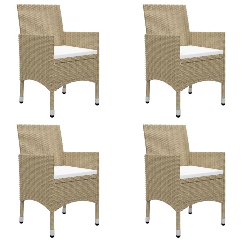 vidaXL 5-tlg. Garten-Essgruppe Beige