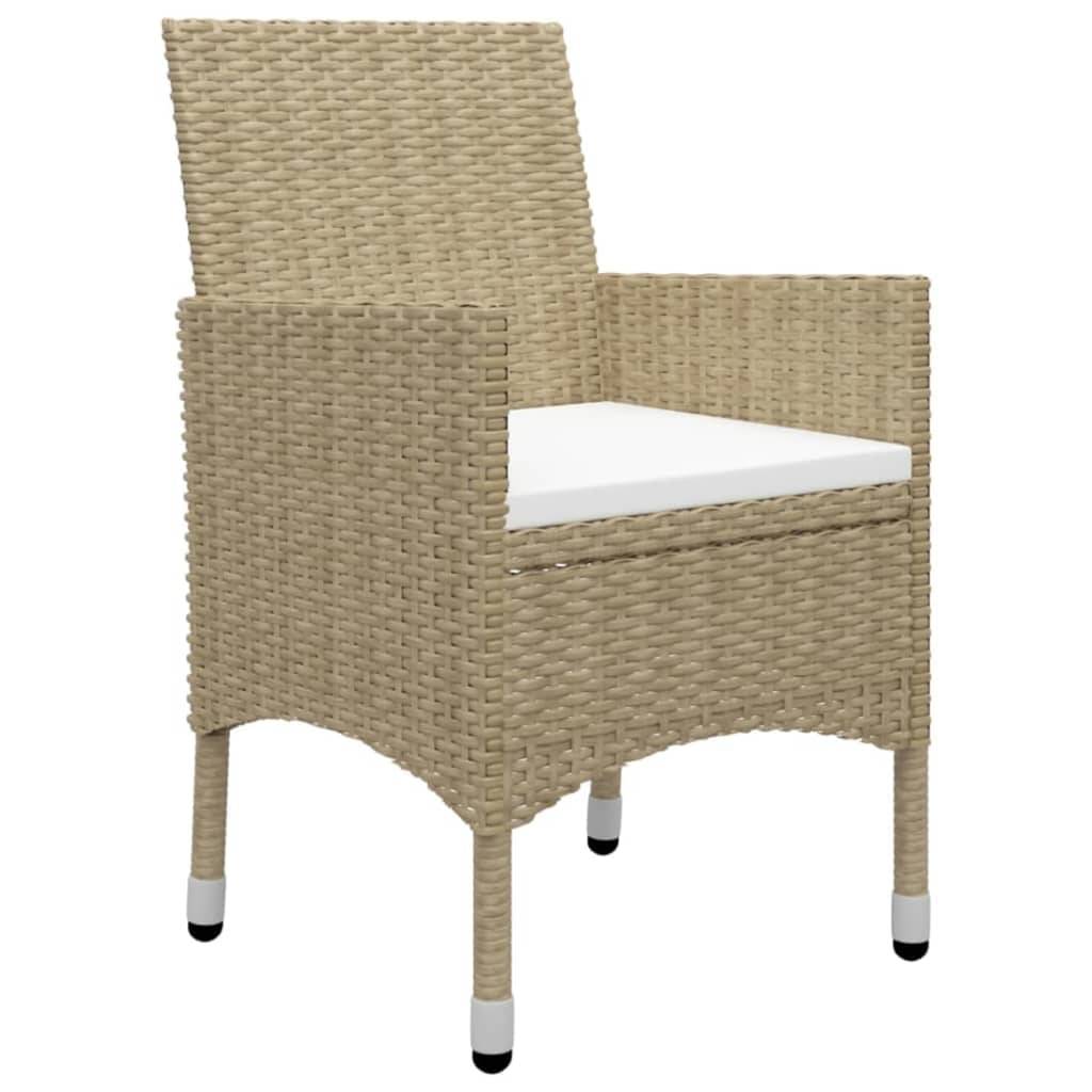 vidaXL 5-tlg. Garten-Essgruppe Beige