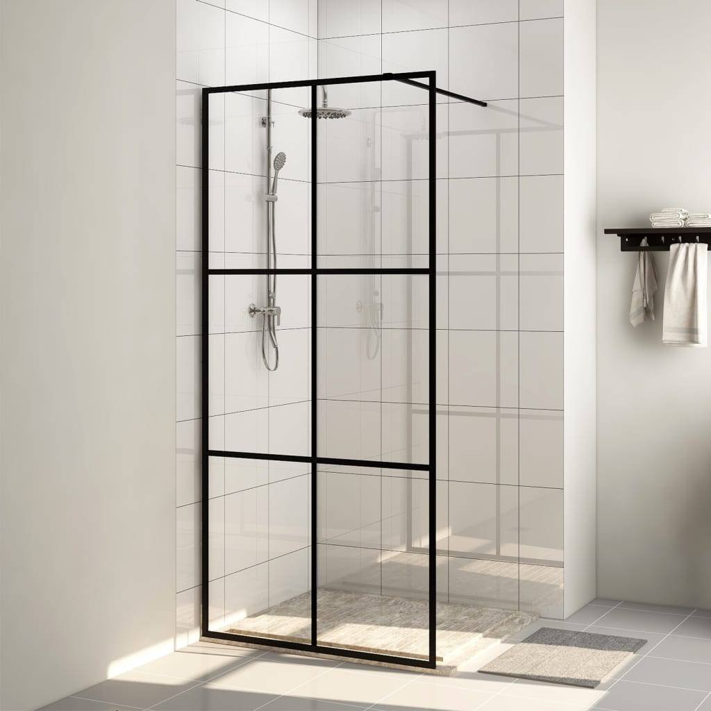 vidaXL Duschwand für Begehbare Dusche mit Klarem ESG Glas 100x195 cm