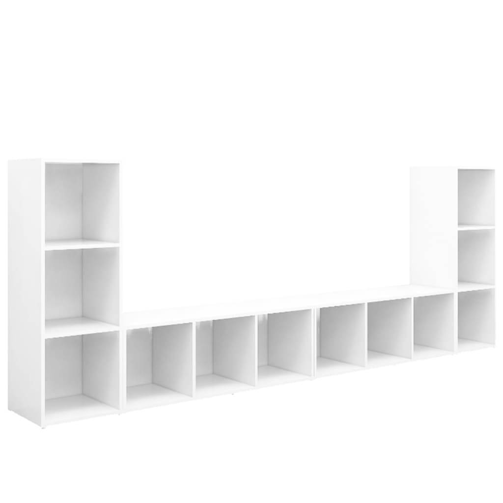vidaXL TV-Schränke 4 Stk. Weiß 107x35x37 cm Holzwerkstoff