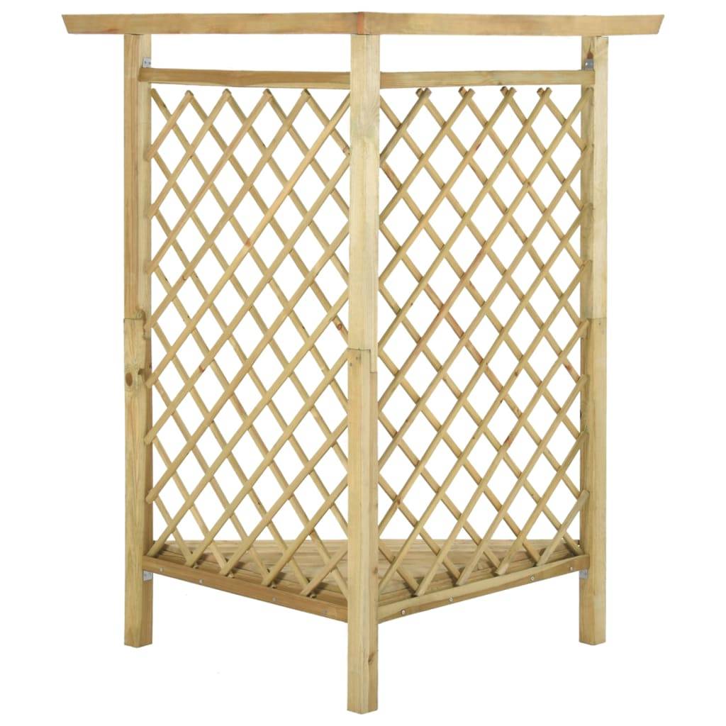 vidaXL Eckpergola mit Bank 166x81x174 cm Kiefernholz Imprägniert