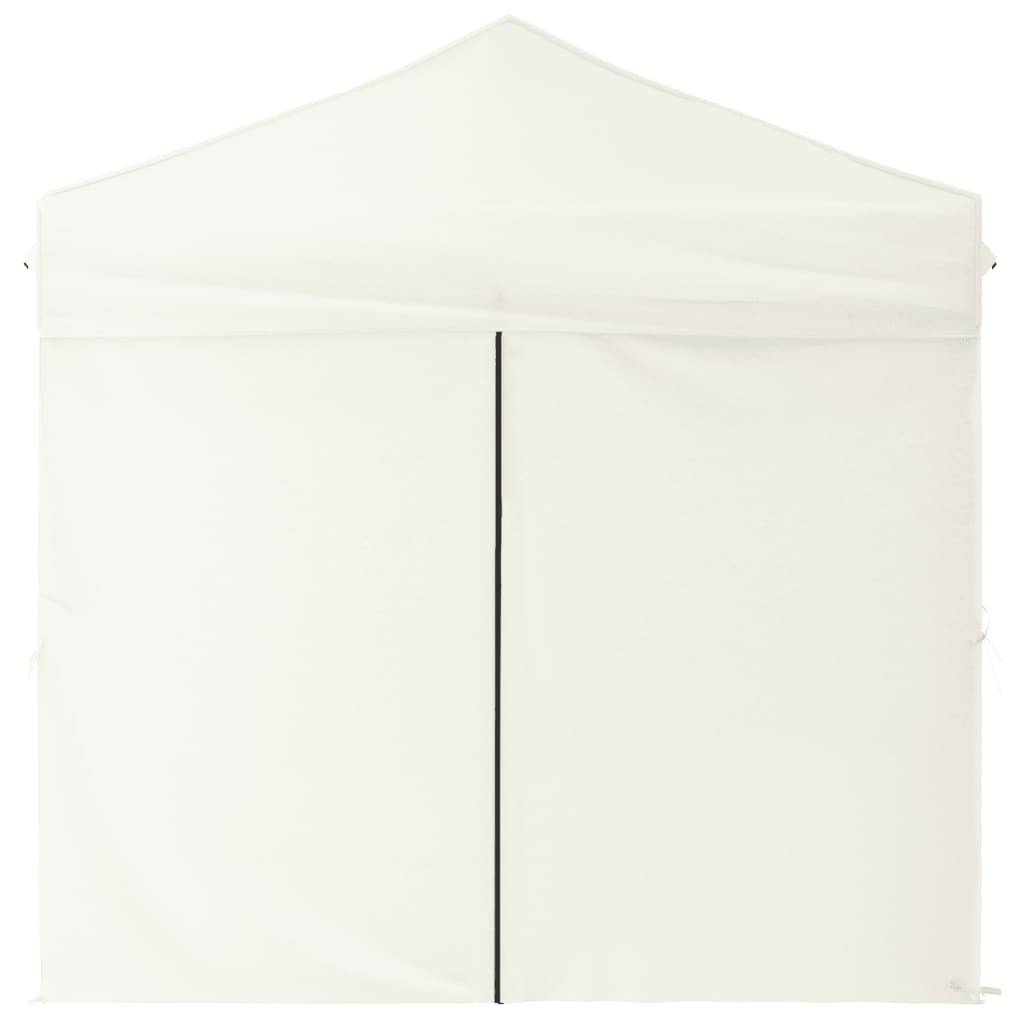 vidaXL Partyzelt Faltbar mit Seitenwänden Creme 2x2 m