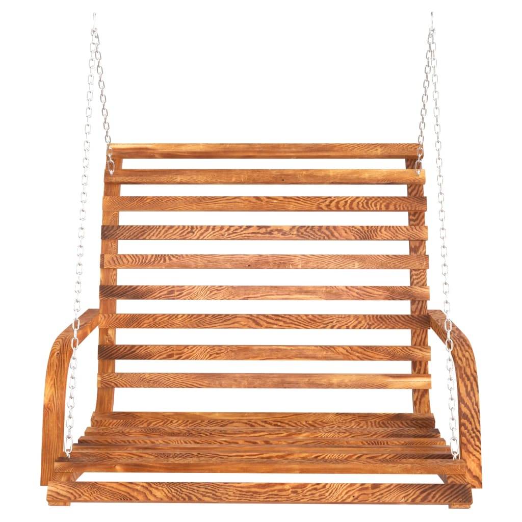 vidaXL Schaukelbank Bugholz Massiv mit Teak-Finish 126x63x92 cm