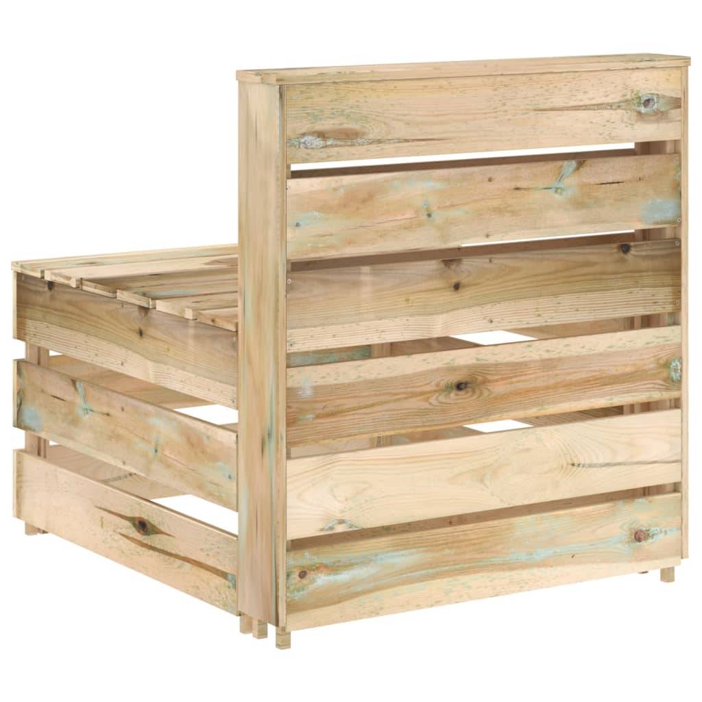 vidaXL Garten-Mittelsofa aus Paletten Kiefernholz Imprägniert