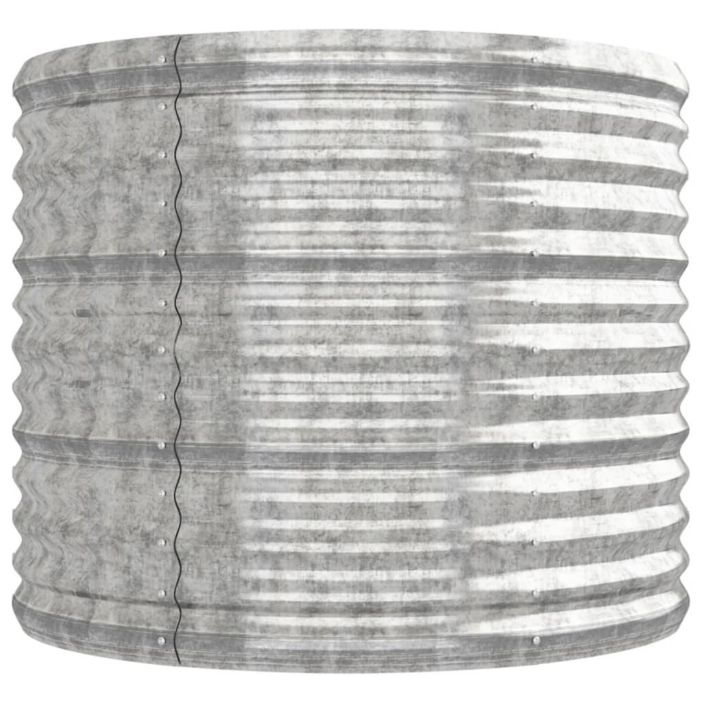 vidaXL Hochbeet Pulverbeschichteter Stahl 224x80x68 cm Silbern