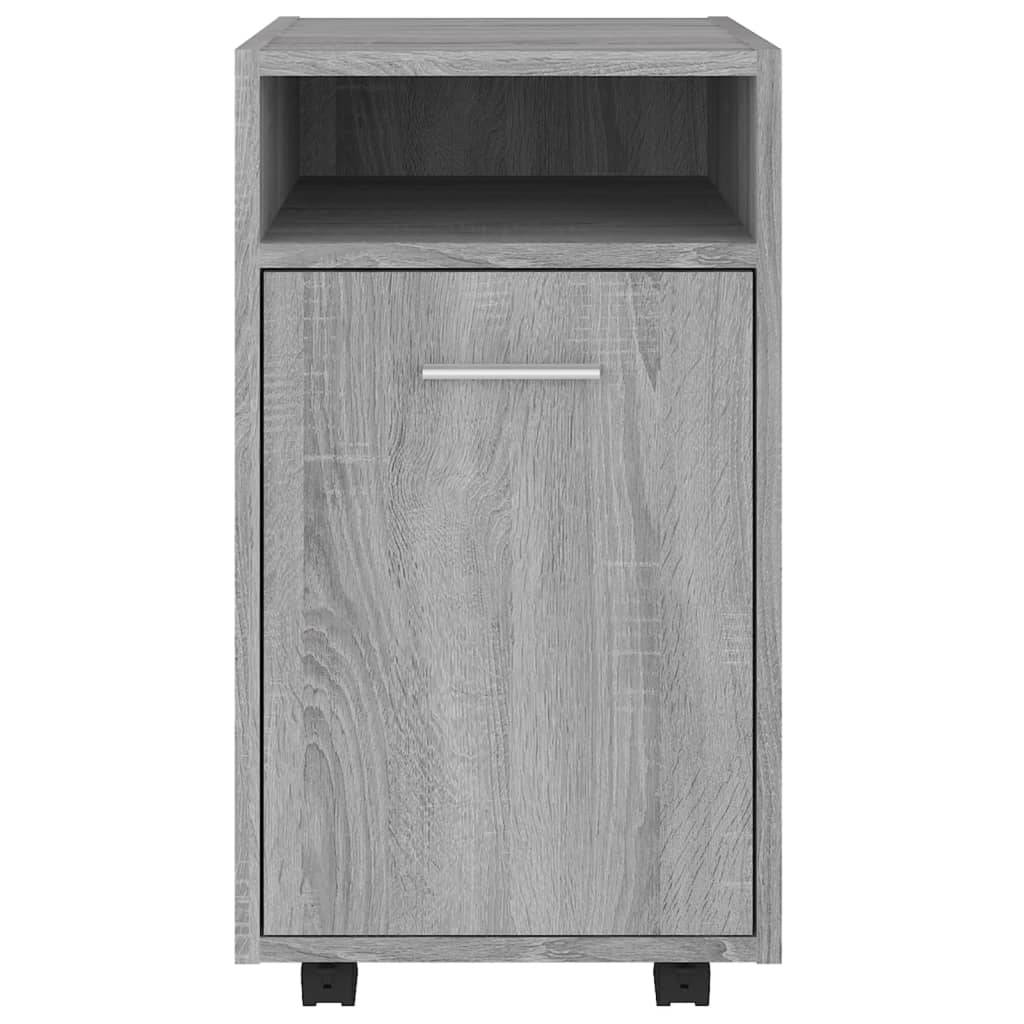 vidaXL Beistellschrank mit Rollen Grau Sonoma 33x38x60cm Holzwerkstoff