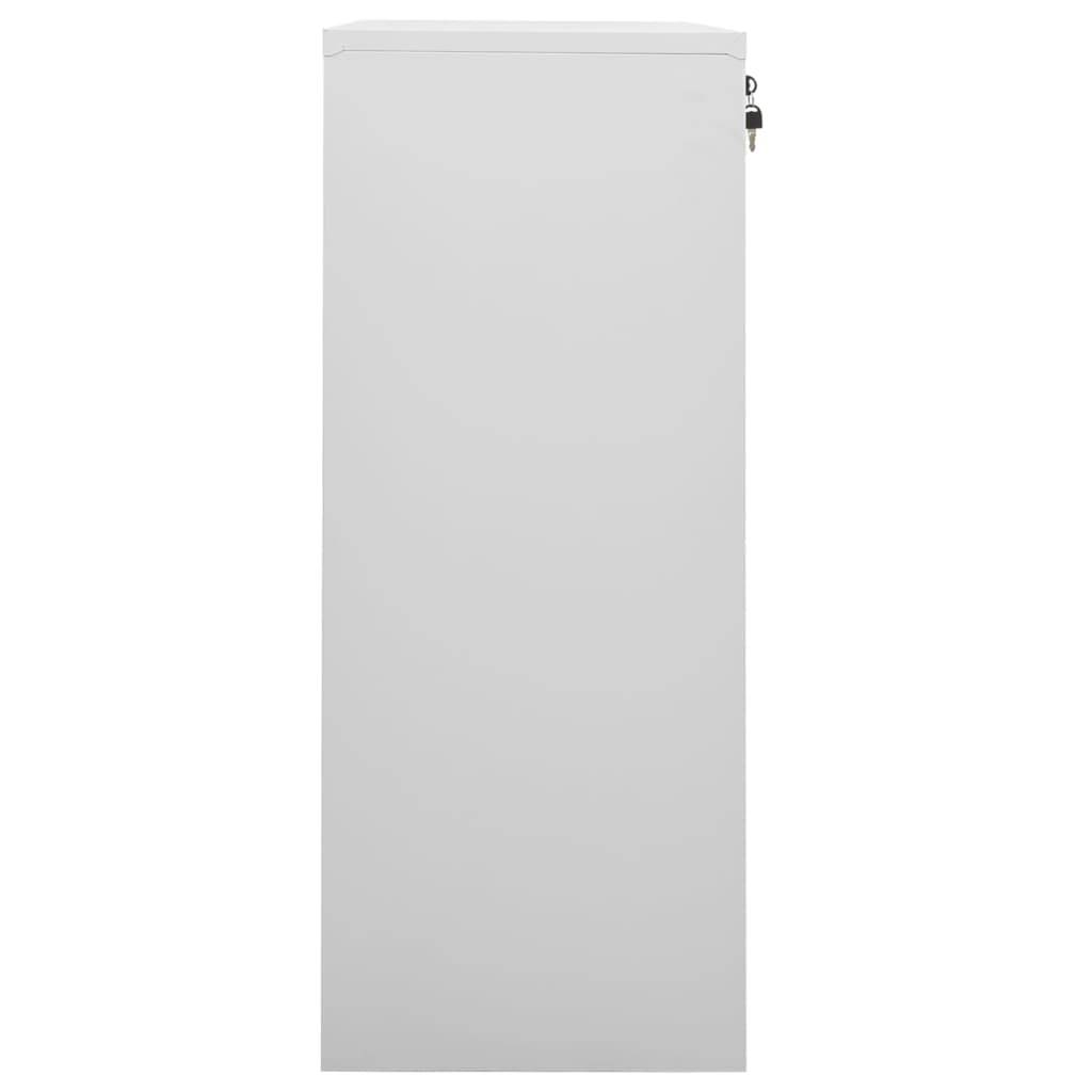 vidaXL Büroschrank Hellgrau 90x40x102 cm Stahl