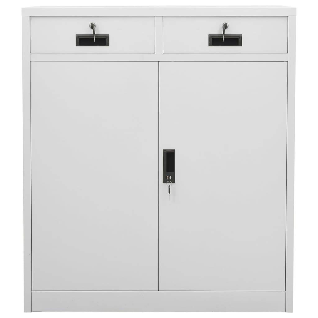 vidaXL Büroschrank Hellgrau 90x40x102 cm Stahl