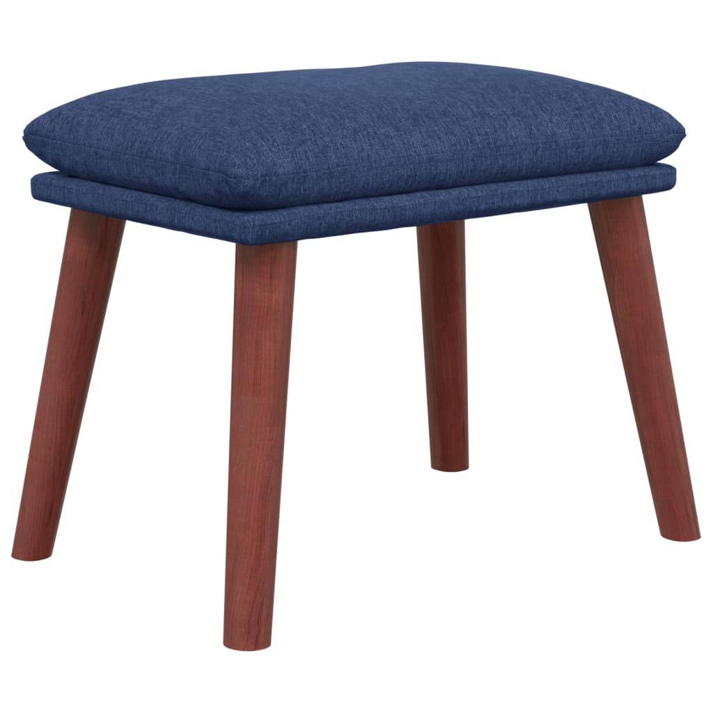vidaXL Fußhocker Blau 45x29,5x35 cm Stoff