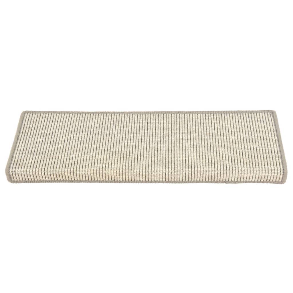 vidaXL Stufenmatten Selbstklebend 15 Stk. Silbern 65x21x4 cm