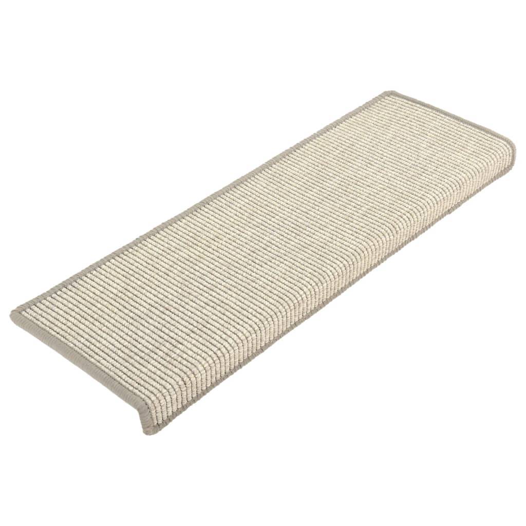 vidaXL Stufenmatten Selbstklebend 15 Stk. Silbern 65x21x4 cm