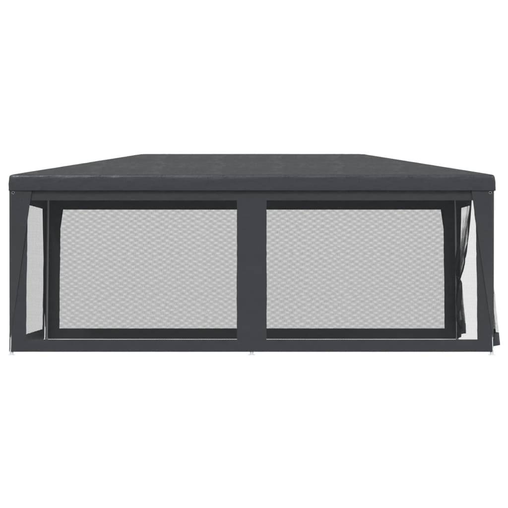 vidaXL Partyzelt mit 6 Mesh-Seitenwänden Anthrazit 3x6 m HDPE