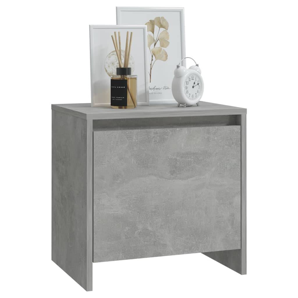 vidaXL Nachttische 2 Stk. Betongrau 45x34x44,5 cm Holzwerkstoff