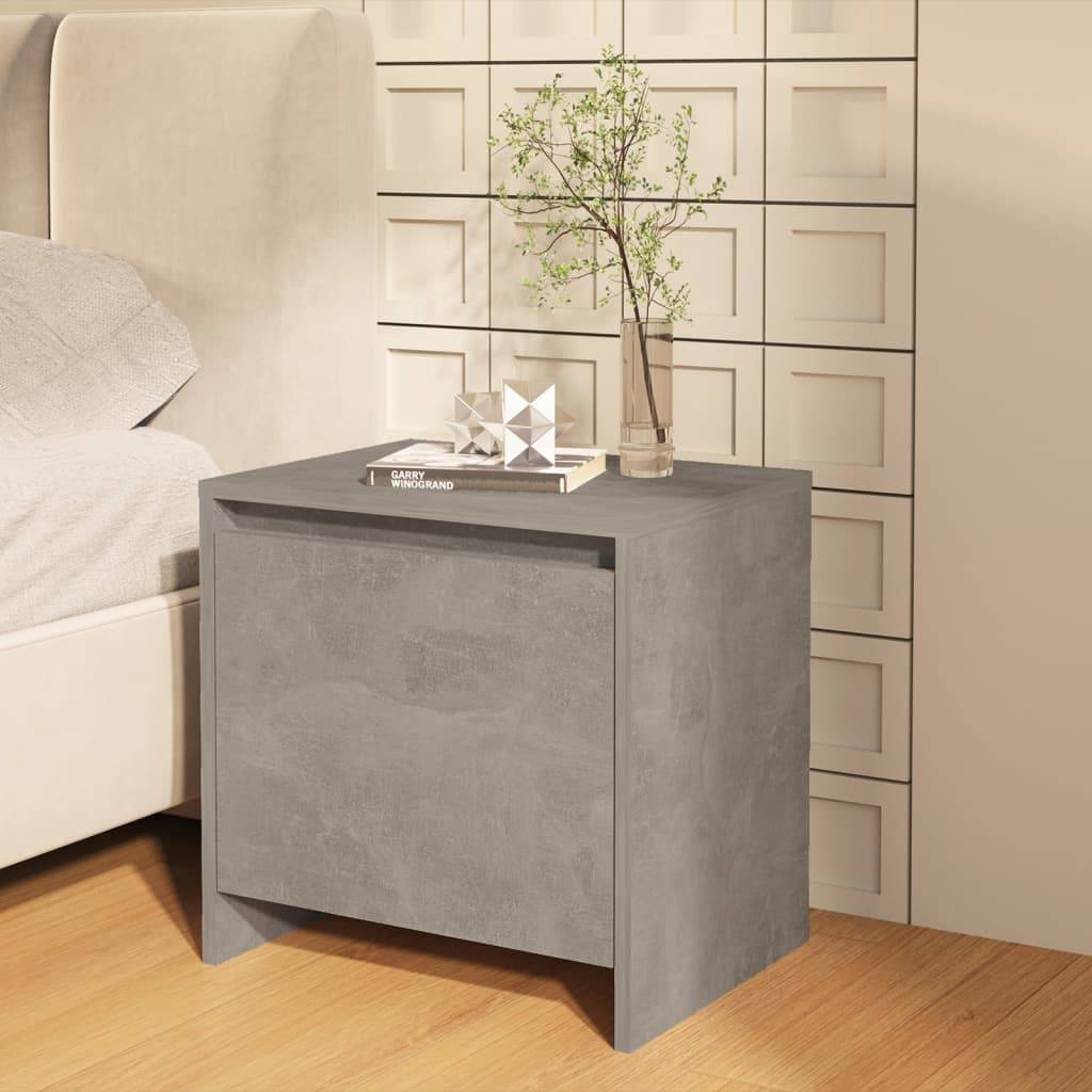 vidaXL Nachttische 2 Stk. Betongrau 45x34x44,5 cm Holzwerkstoff