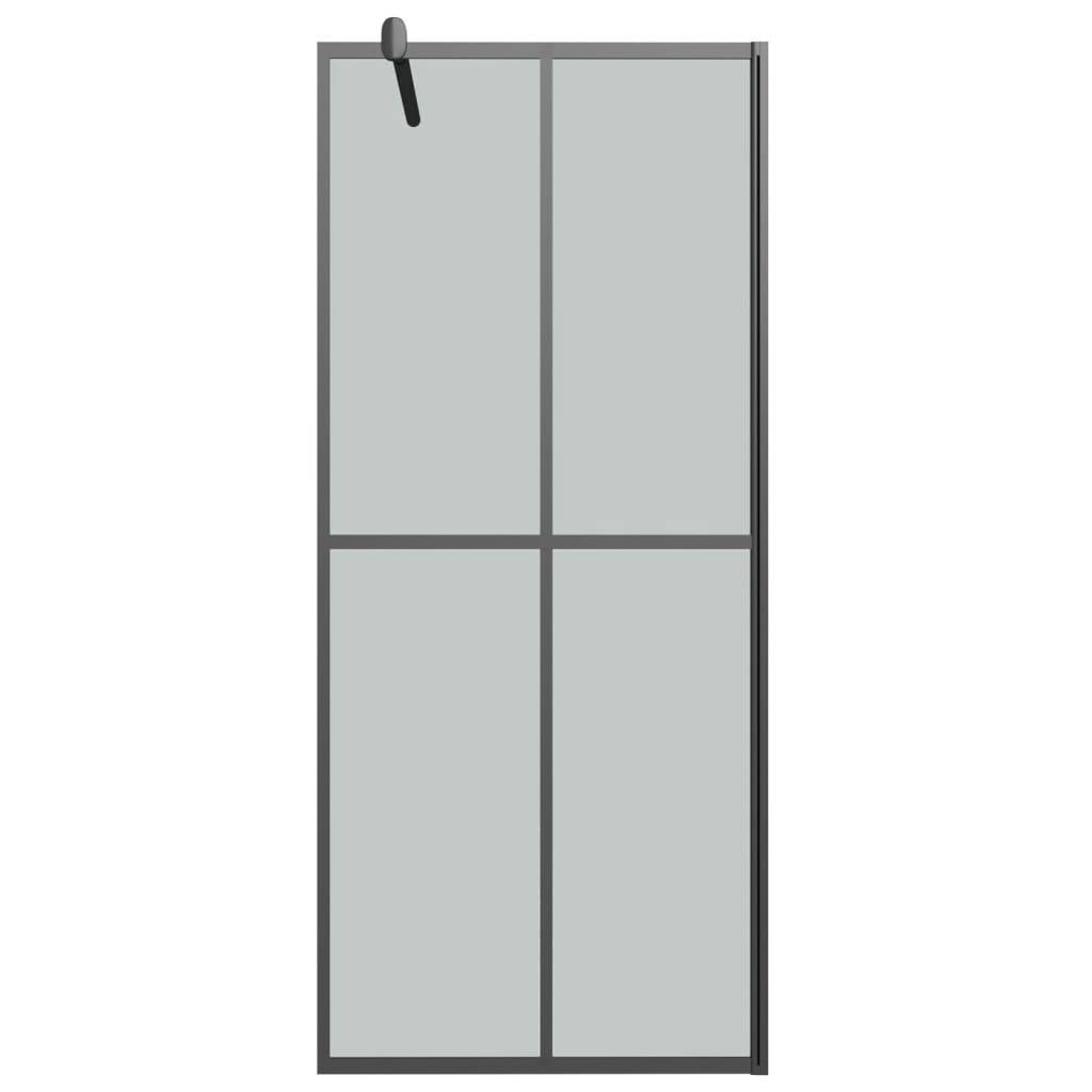 vidaXL Duschwand für Walk-in Dusche 80x195 cm Dunkles Sicherheitsglas