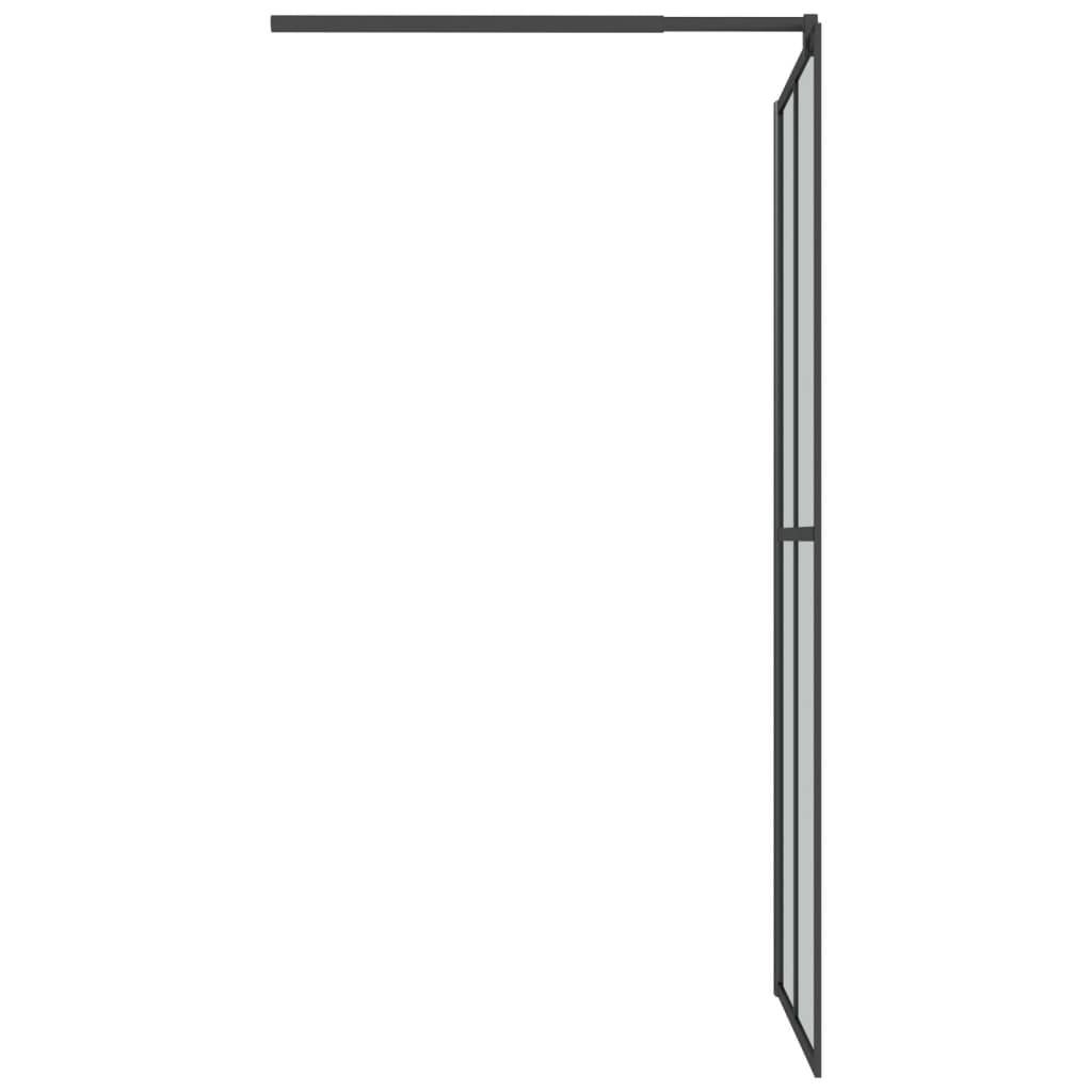 vidaXL Duschwand für Walk-in Dusche 80x195 cm Dunkles Sicherheitsglas