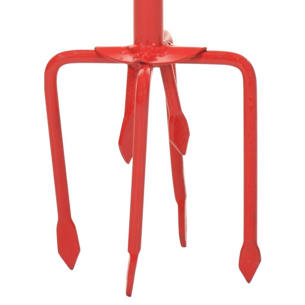 vidaXL Gartenkralle Rot Stahl