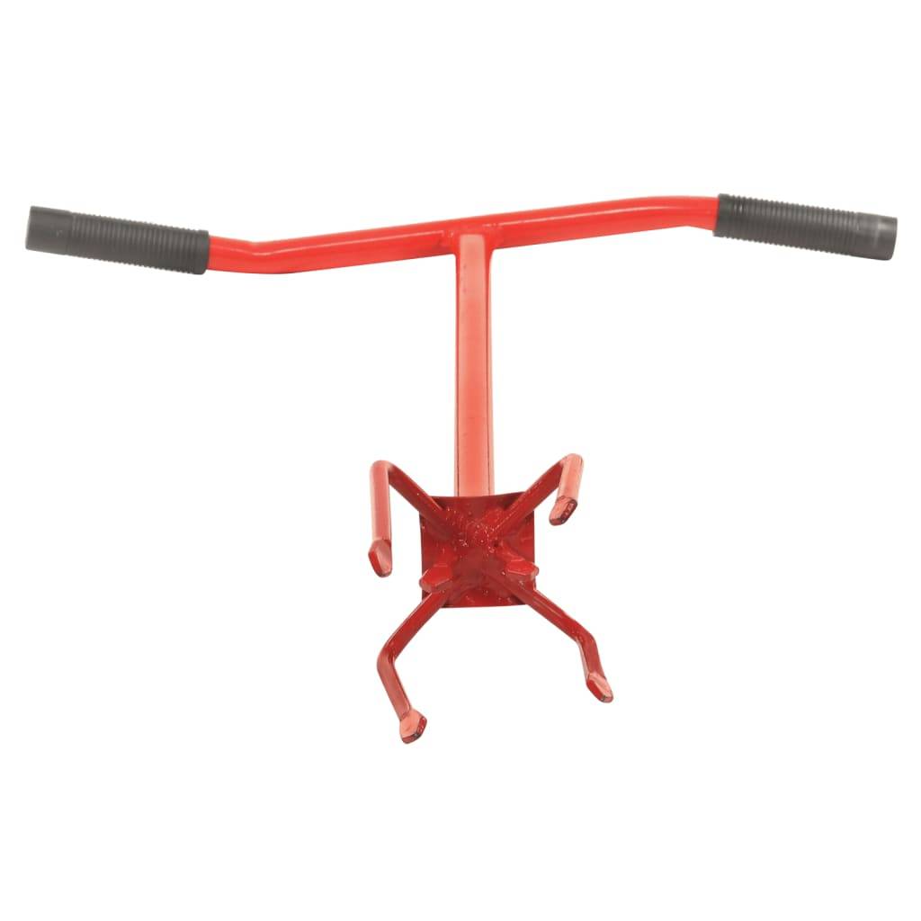 vidaXL Gartenkralle Rot Stahl