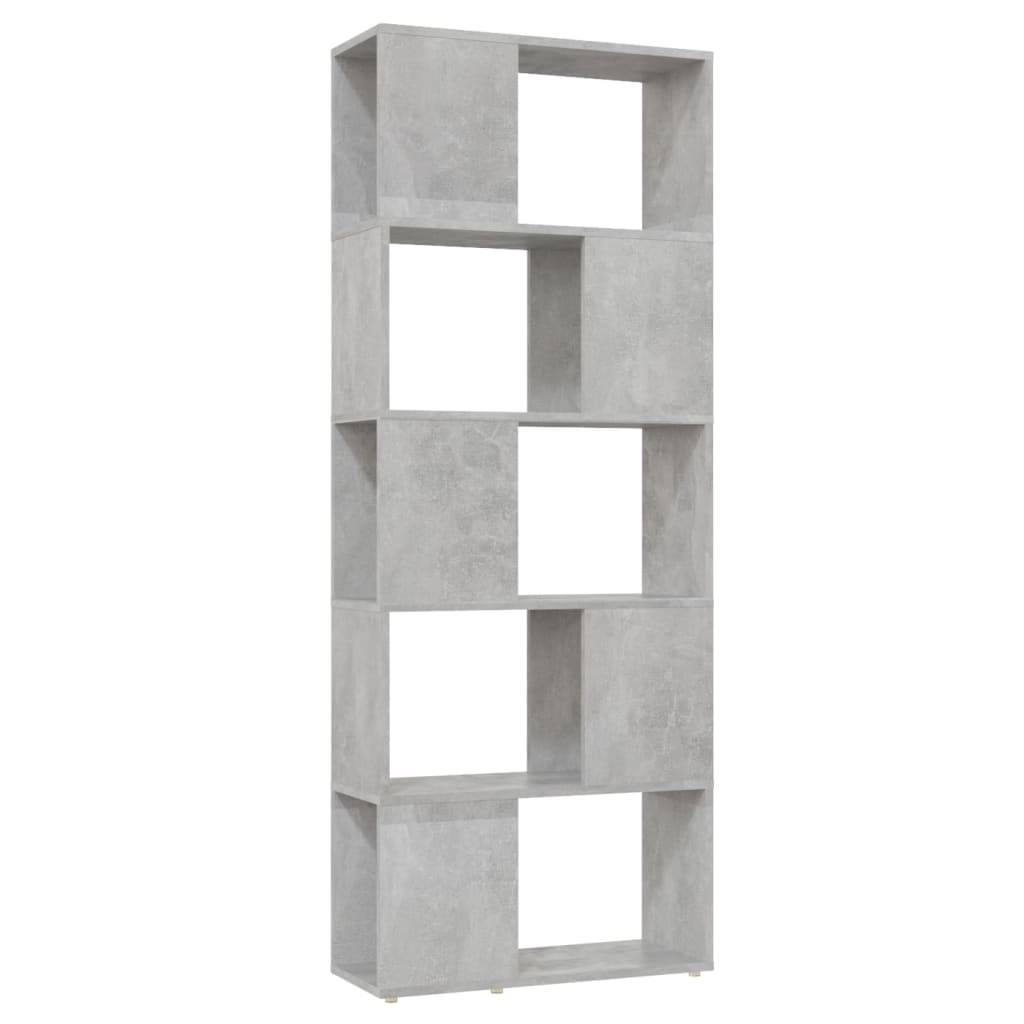 vidaXL Bücherregal Raumteiler Betongrau 60x24x155 cm