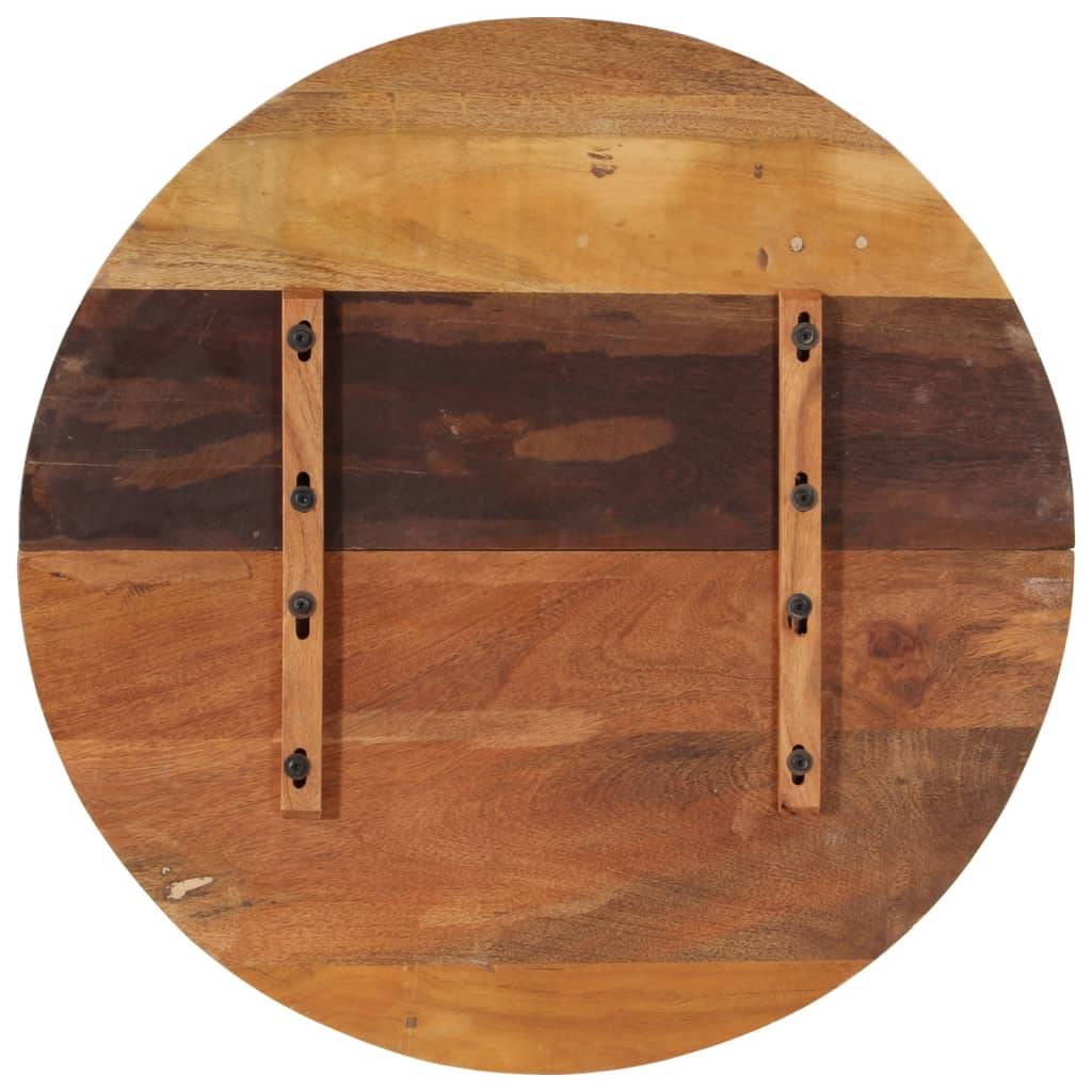 vidaXL Tischplatte Rund 80 cm 25-27 mm Altholz Massiv