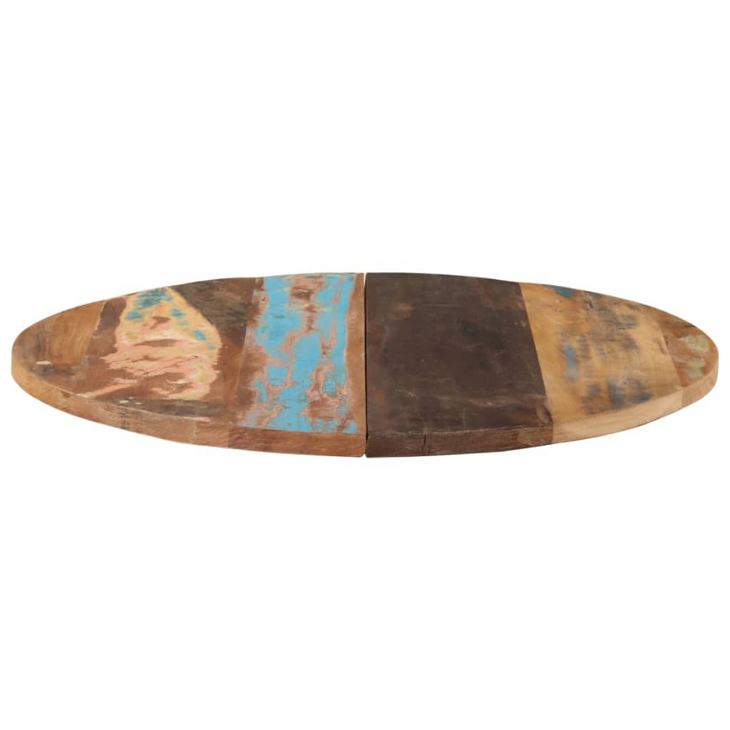 vidaXL Tischplatte Rund 80 cm 25-27 mm Altholz Massiv