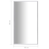 vidaXL Spiegel Silbern 80x60 cm vidaXL Spiegel Silbern 80x60 cm