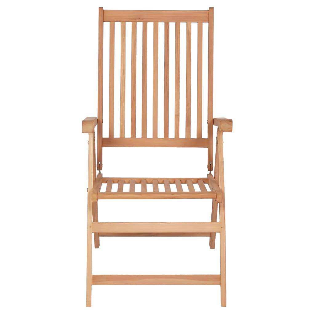 vidaXL Verstellbare Gartenstühle 6 Stk. Massivholz Teak