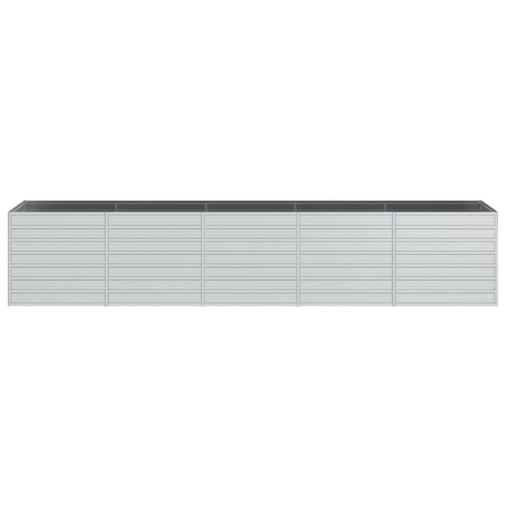 vidaXL Garten-Hochbeet 400x80x77 cm Verzinkter Stahl Silber