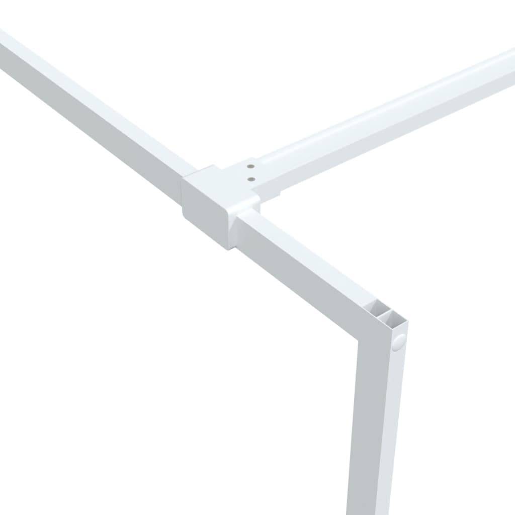 vidaXL Duschwand für Begehbare Dusche Weiß 115x195 cm ESG-Klarglas