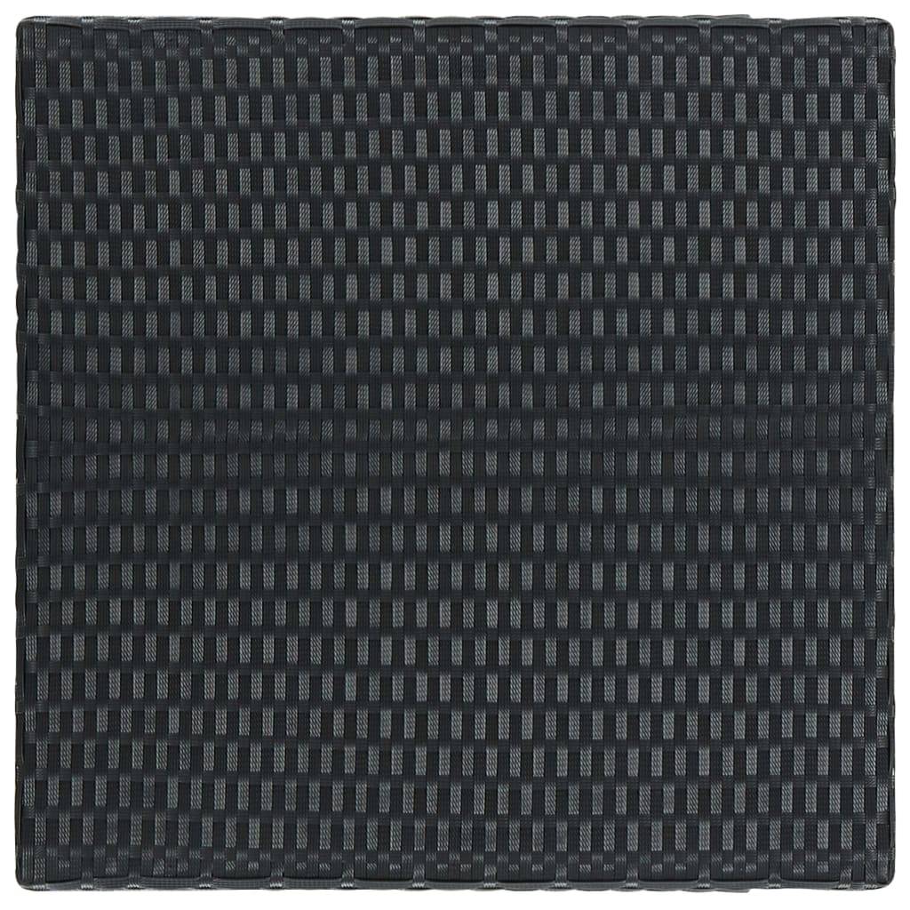 vidaXL Garten-Bartisch Schwarz 60,5x60,5x110,5 cm Poly Rattan