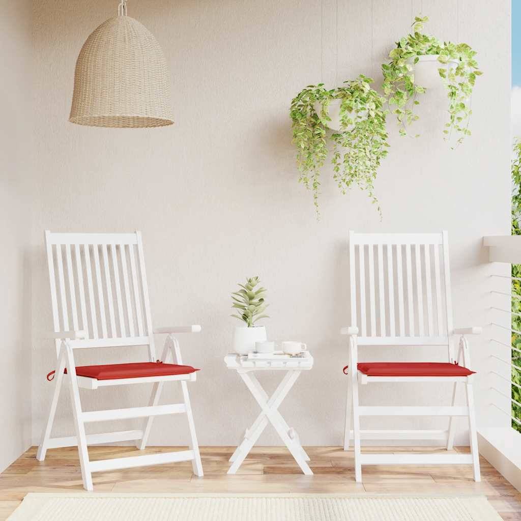 vidaXL Gartenstuhl-Kissen 2 Stk. Rot 50x50x4 cm Oxford-Gewebe