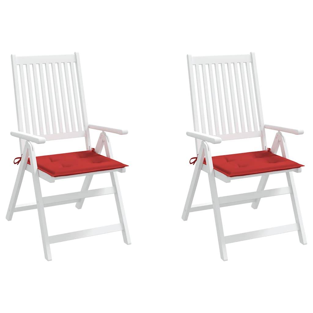 vidaXL Gartenstuhl-Kissen 2 Stk. Rot 50x50x4 cm Oxford-Gewebe