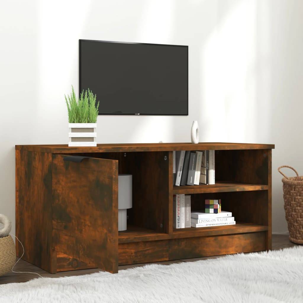 vidaXL TV-Schrank Räuchereiche 80x35x36,5 cm Holzwerkstoff