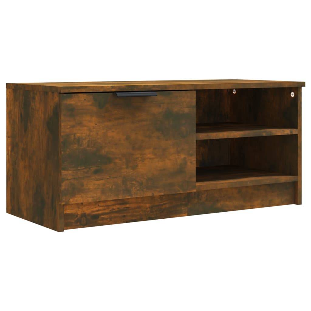 vidaXL TV-Schrank Räuchereiche 80x35x36,5 cm Holzwerkstoff