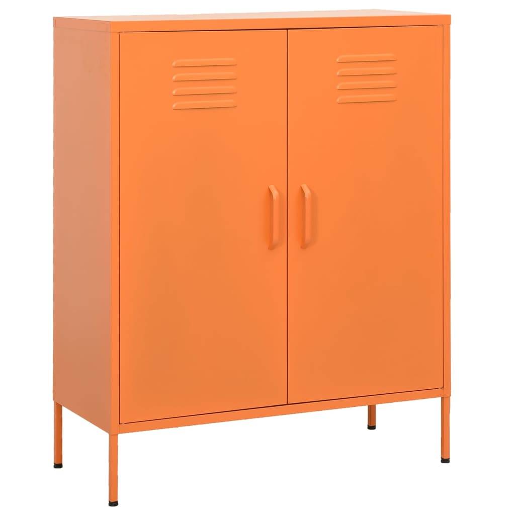 vidaXL Lagerschrank Orange 80x35x101,5 cm Stahl