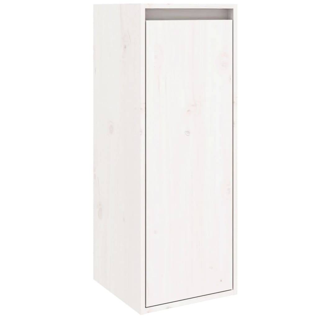 vidaXL Wandschrank Weiß 30x30x80 cm Massivholz Kiefer